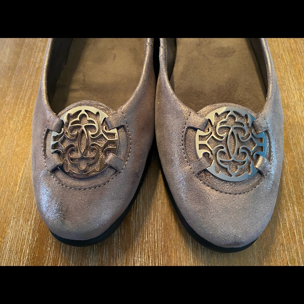 Aerosoles Women's Exhibet Ballet Flat - Silver